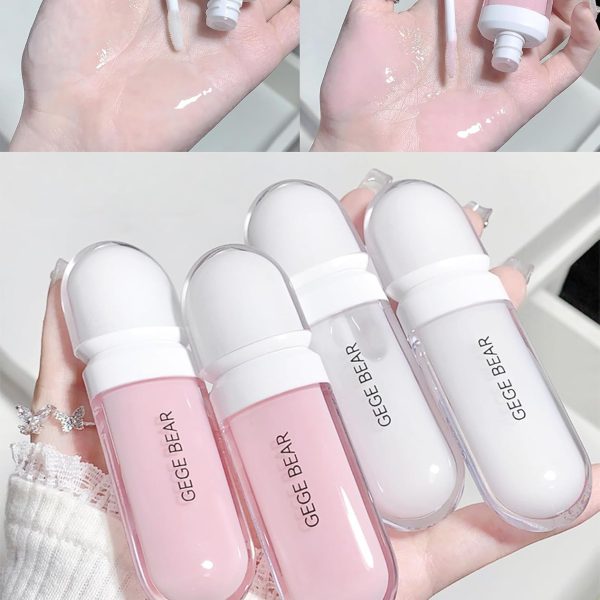Gege Bear Clear and Moisturizing Lip Gloss - Hydrating Non-Sticky Lip Gloss for Soft & Plump Lips | High-Shine Transparent Gloss with Nourishing Formula | Lightweight Long-Lasting Lip oil & Lip Enhancer | Glossy Lip Tint for Women & Girls | Korean Beauty Lip Care for Smooth & Radiant Lips (#01 Light Pink, 6.5g)