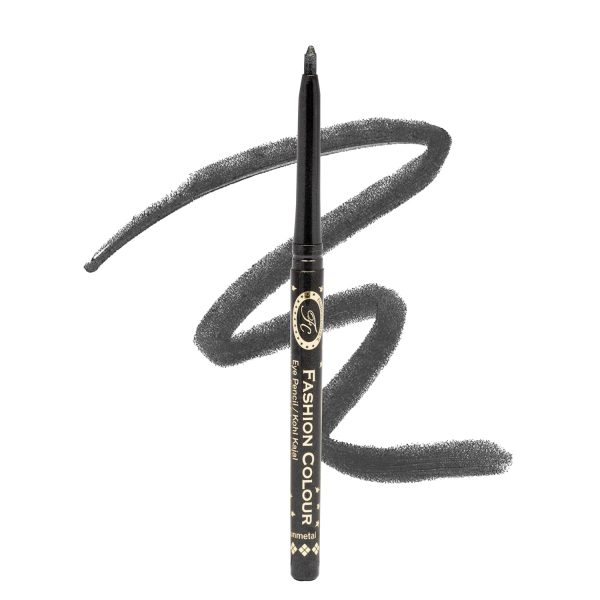 FASHION COLOUR Intense Revolving Kajal | High Impact Intense Color In 1 Stroke | 12 Hr Long Stay | Matte & Mettalic Finish | Soft Texture | Waterproof & Smudgeproof Kajal | (Grey)