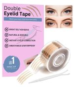 OPTIYORK 600 pair eyelid tape for double eyelid invisible waterproof, eyelid tape for hooded eyes Makeup Eyelid tape tools Sticker Strips with fork