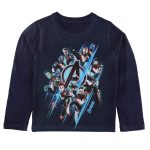 Marvel Avengers by Wear Your Mind Boy's Plain Regular Fit Long Sleeve Top (DMAF0124.3_Navy Blue3 10-11Y)