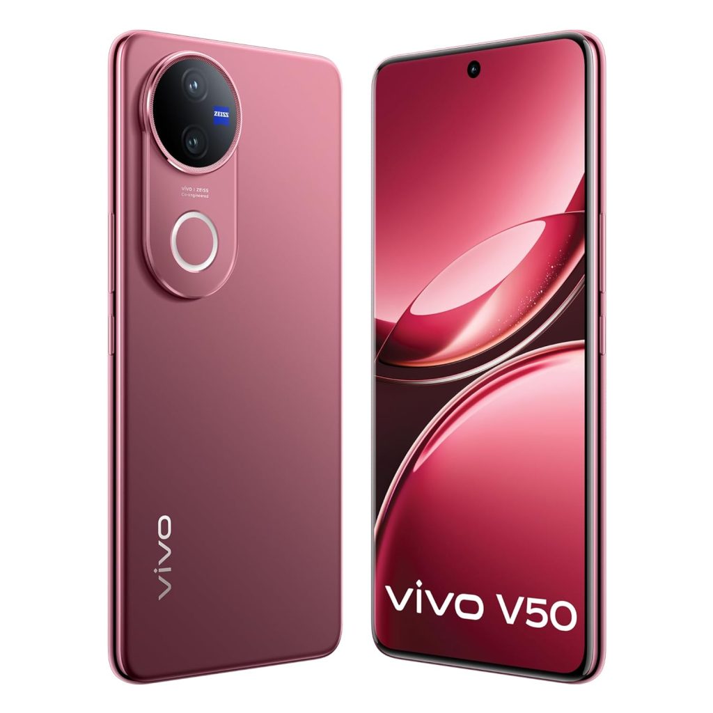 Vivo V50 5G (Rose Red, 12GB RAM, 512GB Storage) with No Cost EMI/Additional Exchange Offers