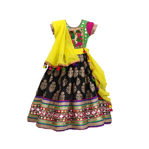Aglare Kids embroidered,cotton ethnic Lehenga choli for small girls,Girls,Baby girls,kids.Stiched Lehenga choli