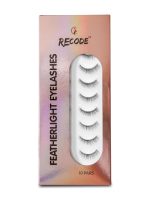 Recode RE09 Featherlight Faux Mink Eyelashes-Transparent Band,Pack of 10