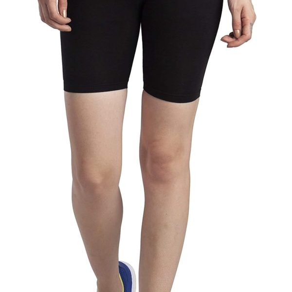 LAVOS Women Under Dress Sports Cycling Shorts, Bamboo Cotton Activewear Yoga Gym Workout Anti-Bacterial Uniform, Elastic Mid Waist Shorties Tights for Womens and Girls