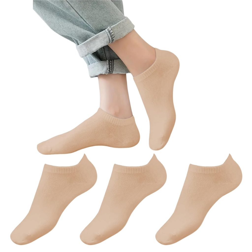 Yuneek Women's Ankle Length Low Cut Cotton Socks Pack Of 3
