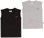dongli Boys Sleeveless Cotton Tshirt with bio wash (Pack of 2).