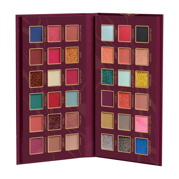 COLORS QUEEN Shringar Eyeshadow Palette | 36 Ultra Pigmented Colors Long Wearing And Easily Blendable Eye Makeup |36 Matte, Shimmer & Glitter Shades (54G), Multicolor