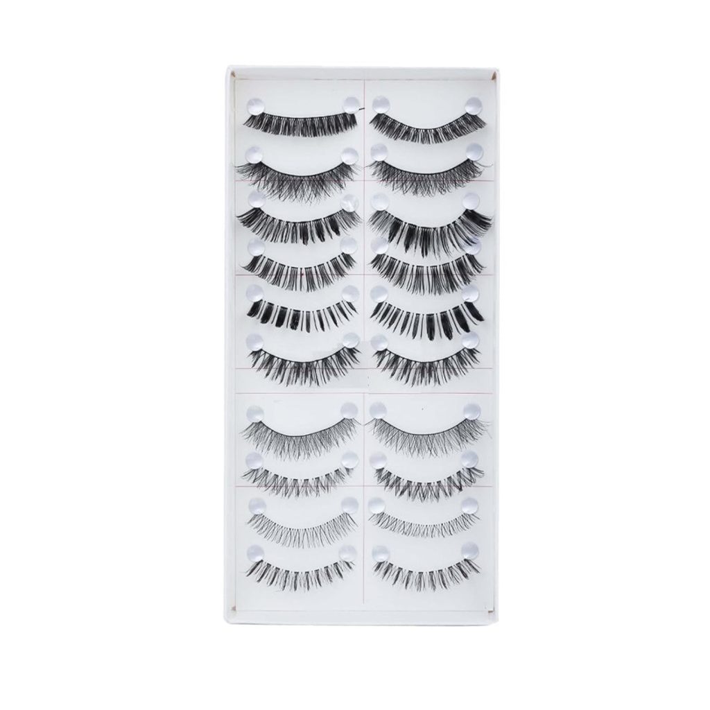 FOK Soft Natural Black Thick Long False Eyelashes (STYLE 2)