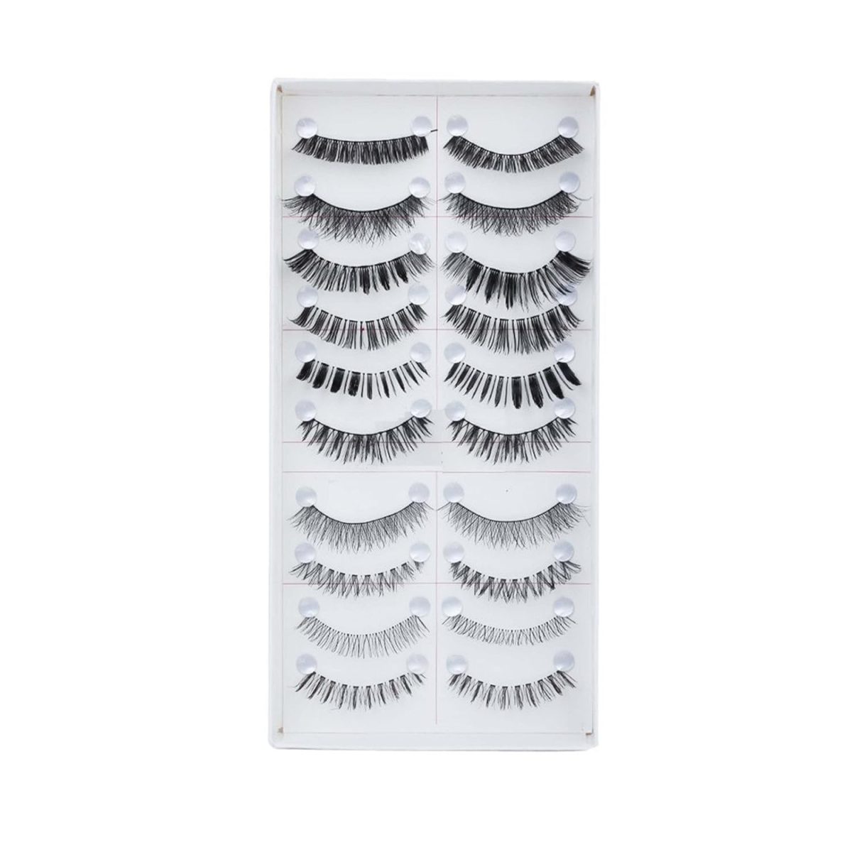 FOK Soft Natural Black Thick Long False Eyelashes (STYLE 2)