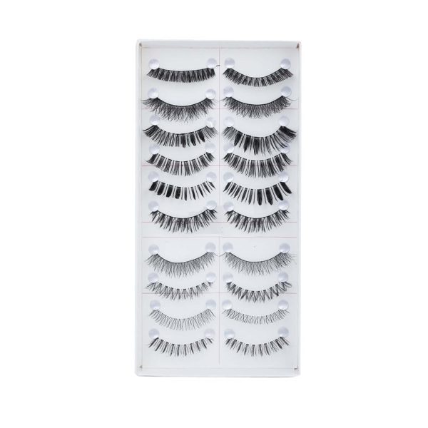 FOK Soft Natural Black Thick Long False Eyelashes (STYLE 2)