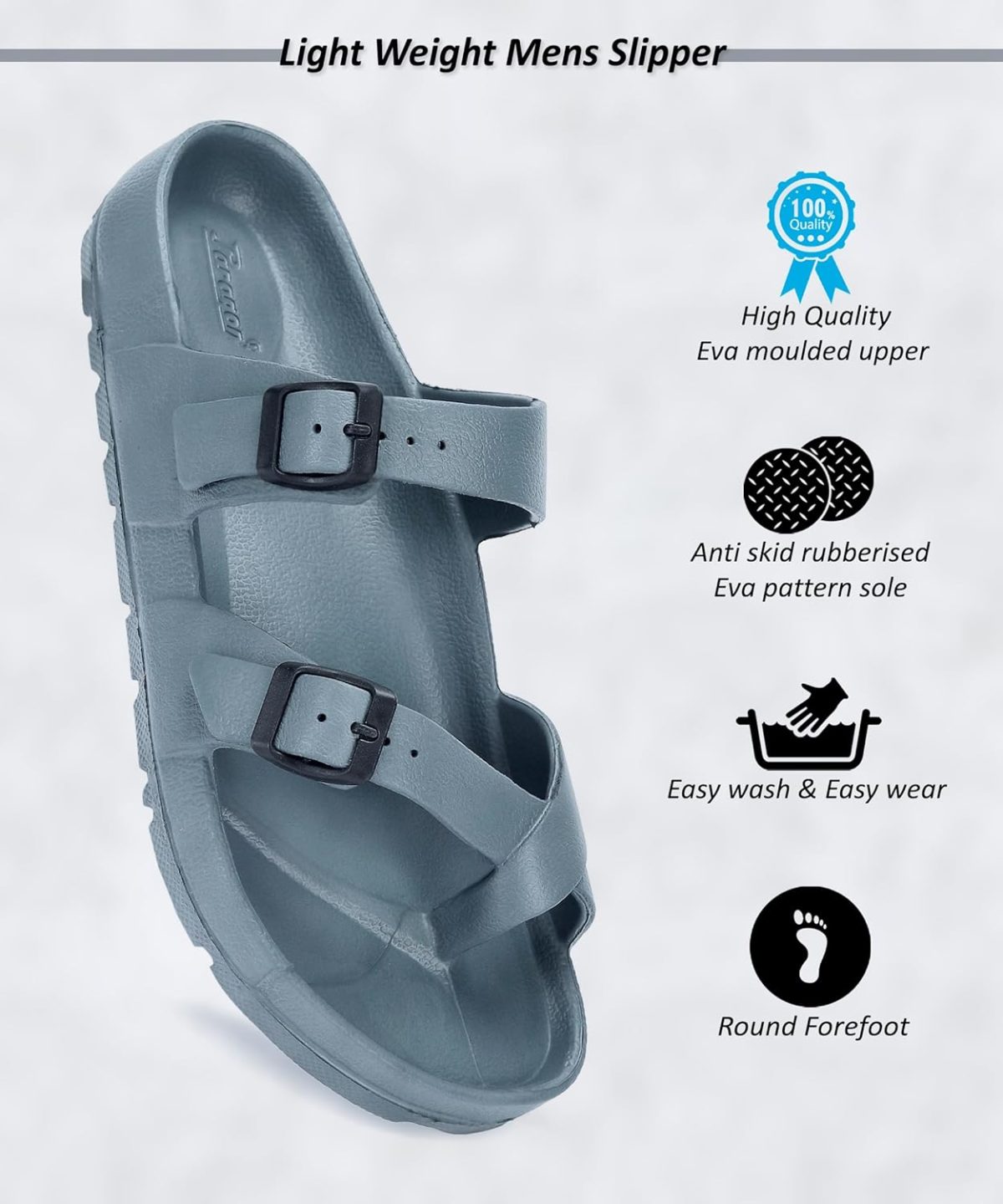 PARAGON EVK3408G Men Casual Sliders | Stylish Trendy Lightweight Water Resistant Slides | Casual & Comfortable Slippers | Everyday Use