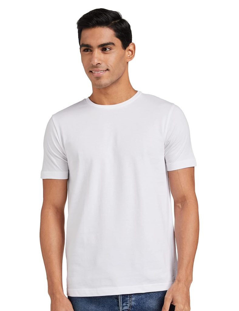 Amazon Brand - Symbol Men's Solid Cotton T Shirt | Round Neck | Half Sleeve | Plain-Regular Fit (Available in Plus Size and Combo Packs)