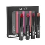 RENEE Very Matte - Pack of 4 Matte Lipsticks, Intense Color Pay Off, Full Coverage Long Lasting Weightless Velvety Formula