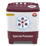 Voltas beko, A Tata Product 6 kg 5 Star Semi-Automatic Top Load Washing Machine With Air Dry (WTT60UNX/OK3R0R0W01, Burgundy, Special Pulsator Technology)