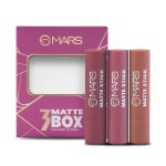 MARS Matte Box Set of 3 Lipsticks for Women | Long-Lasting | Smooth Finish | Moisturising | One Swipe Pigmentation | (3x3.2 gm) (02-Peaches & Nudes)