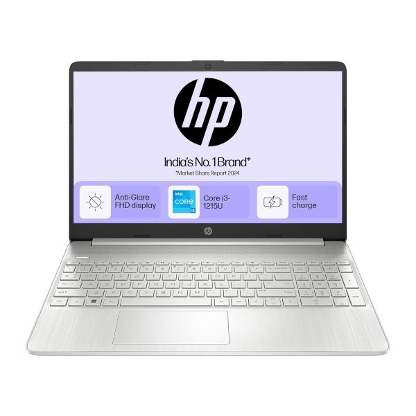 HP 15s, 12th Gen Intel Core i3-1215U, 8GB DDR4, 512GB SSD (Win 11, Office 21, Silver, 1.69kg) Anti-Glare, 15.6-inch (39.6cm), FHD Laptop, Intel UHD Graphics, HD Camera, Dual Speakers, fq5326TU