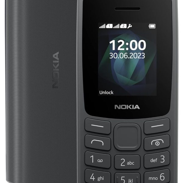 Nokia All-New 105 Dual Sim Keypad Phone with Built-in UPI Payments, Long-Lasting Battery, Wireless FM Radio | Charcoal