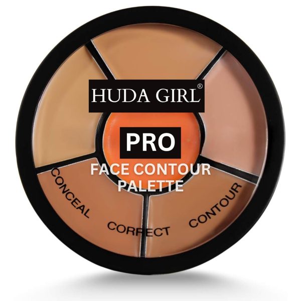HUDA GIRL 3 in 1 Makeup Palette Warms Concealer for Dark Circles, Blush and Highlighter Palette, Oil Control Pro Concealer for Face Makeup, Conceal Correct & Contour for All Skin Types