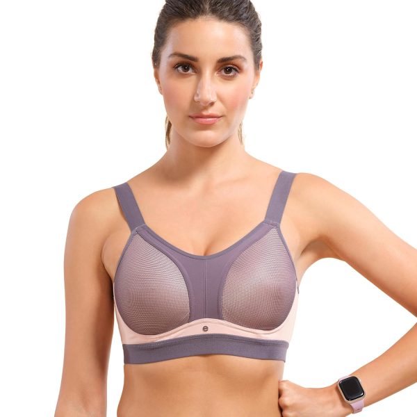 Enamor Women's Polyester Blend Non-Wired Sports Workout Bra - Padded, Full Coverage, Y-Panel Provides Vertical Bounce Control, and No-Spill, No-Jiggle