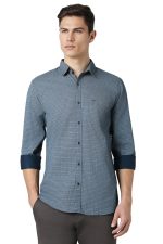 Peter England Men's Everyday Ditsy Print Slim Fit Full Sleeve Casual Shirt | 100% Cotton