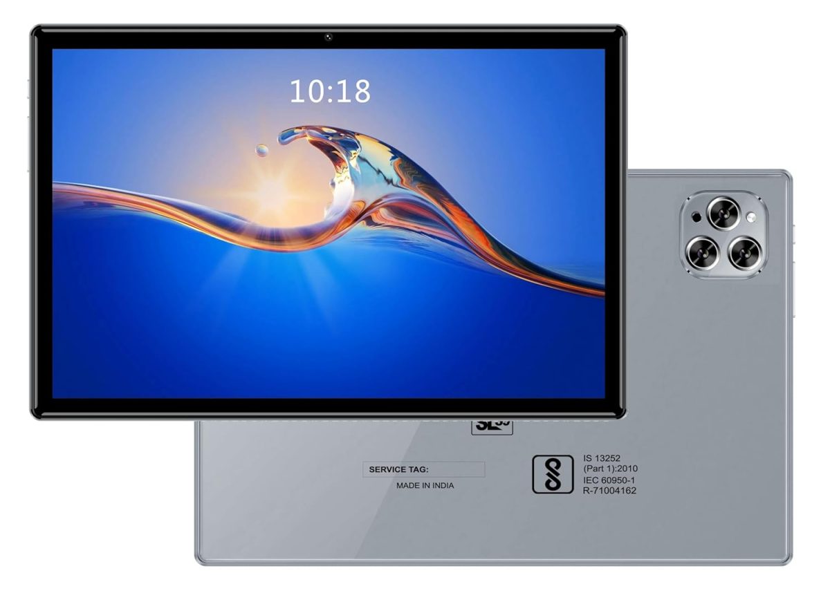 DOMO Slate SL39 10.1-Inch Tablet PC, 4GB RAM + 32GB Storage, 4G, Dual SIM, 1TB Expandable, Octa Core CPU, GPS, Bluetooth (Grey)