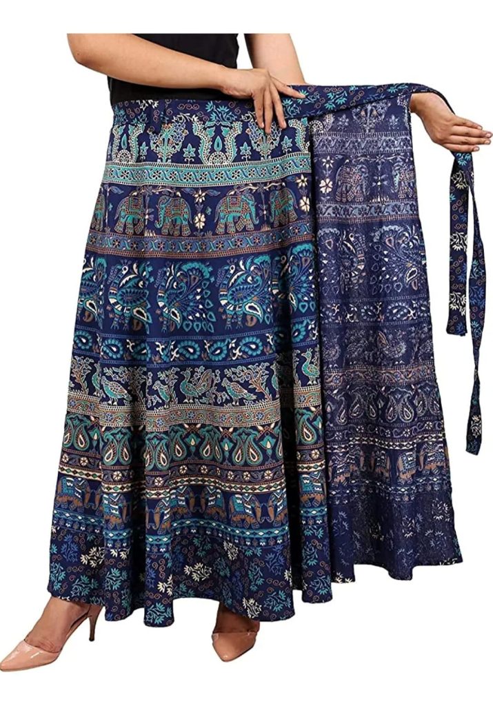 Sahaj Paridhan Jaipuri Print Cotton Wrapskirt