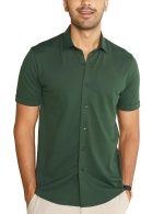DAMENSCH Men's Solid Regular Fit Button Down Shirt