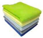SOBBY 5 Pcs Microfiber Kitchen Clothes for Cleaning, dusting Cloth for Home Cleaning, Car & Bike Detailing, Soft lint & Streak Free Reusable Absorbent Cleaning Cloths (40 x 40cm, 340 GSM, Multicolor)