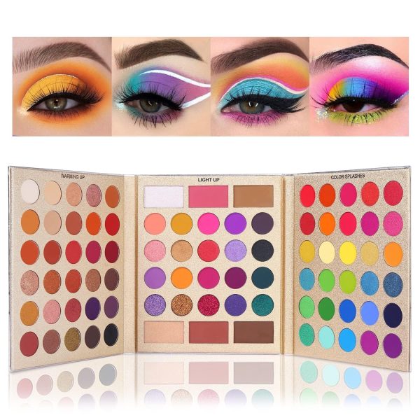 COSLUXE UCANBE Pretty Eyeshadow All Palette 1 Set, 86 Colors Makeup Kit Matte Shimmer Eye Shadow Highlighters Contour Blush Powder All In One Makeup Palette