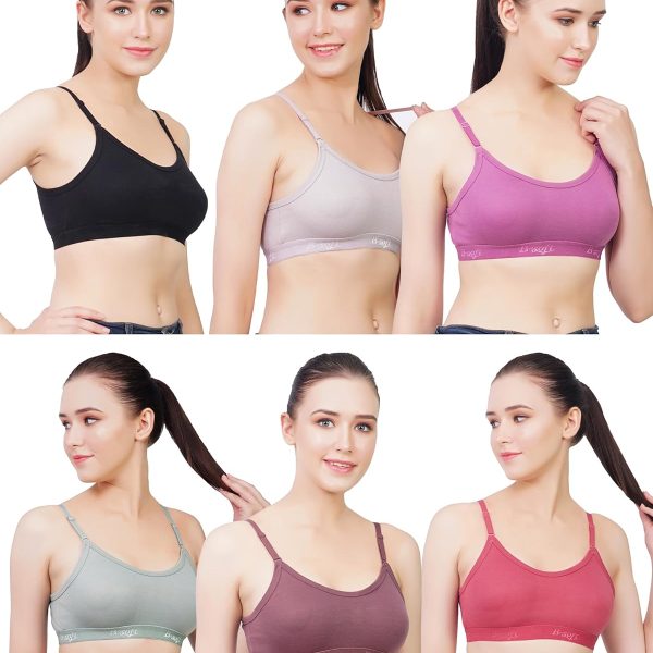 B-SOFT Medium Impact Sports Bra for Women | Daily Use | Non-Wired | Non-Padded | Seamless Bra | Full Coverage | Suitable for Gym,Yoga,Workout