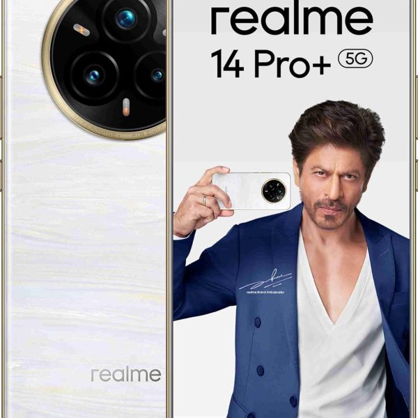 realme 14 Pro+ 5G (Pearl White, 8GB RAM, 256GB Storage) | 6.83" Curved AMOLED Display | 50MP Sony IMX896 OIS + 50MP Periscope Rear Cam | 6000mAh Battery | Snapdragon 7s Gen 3 Processor | 80W SUPERVOOC