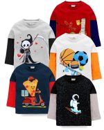 Kuchipoo Boys Regular Fit Cotton Blend T-Shirt Pack of 5 (KUC-TSHRT-121-1-2 Years, Multi-Colred)