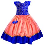 Stanwells Kids Girl's Net Readymade Lehenga Choli for Girls Set (AM016-16_Peach_1-1.5 years)