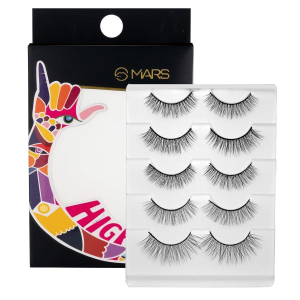 MARS HIGHLASH False Eyelashes for Women Set of 5 | Natural Look for Regular Use | Reusable | Lightweight | Comfortable & Easy to Use | Invisible Band (03-Natural-Dramatic)