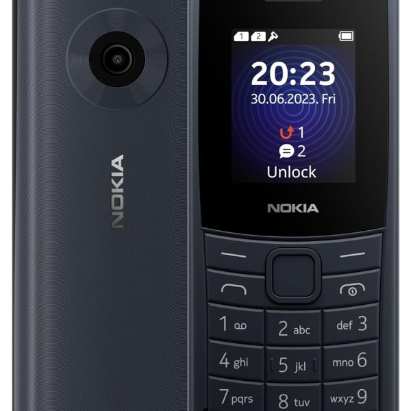 Nokia 110 4G with 4G, Camera, Bluetooth, FM Radio, MP3 Player, MicroSD, Long-Lasting Battery, and pre-Loaded Games | 1 Year Replacement Guarantee | Midnight Blue
