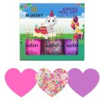 BLUESKY Kids Glossy Finish Nail Varnish Set Party Time Collection |Easy Peel-Off, Nail Polish For Kids,Gift Set,3 X 5Ml With Stickers