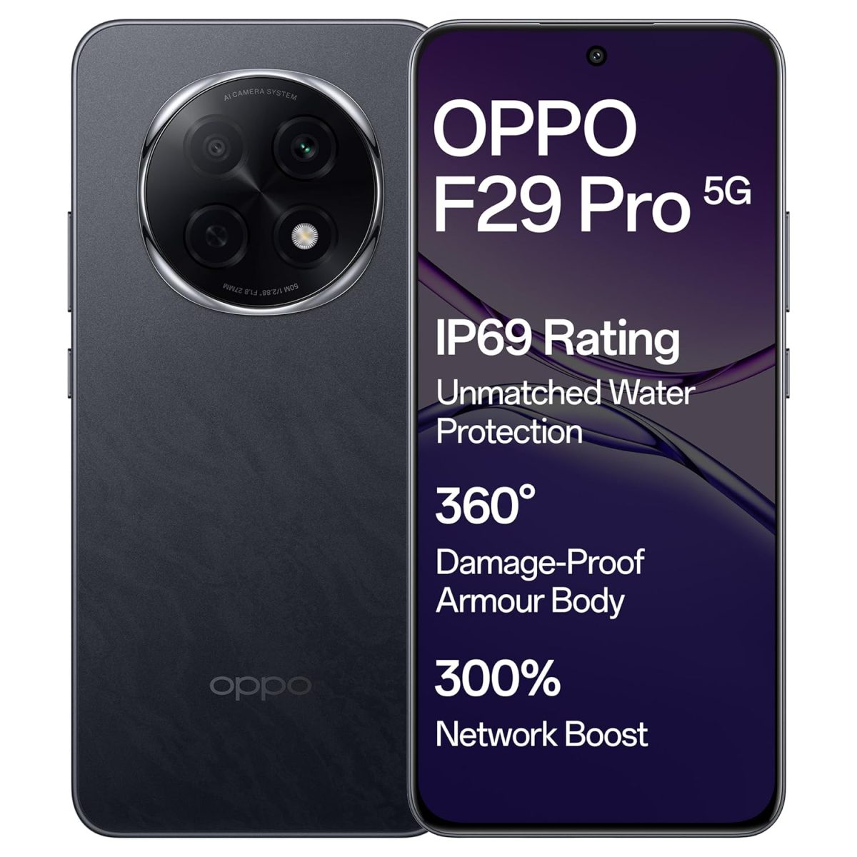 OPPO F29 Pro 5G (Granite Black, 12GB RAM, 256GB Storage) with No Cost EMI/Additional Exchange Offers