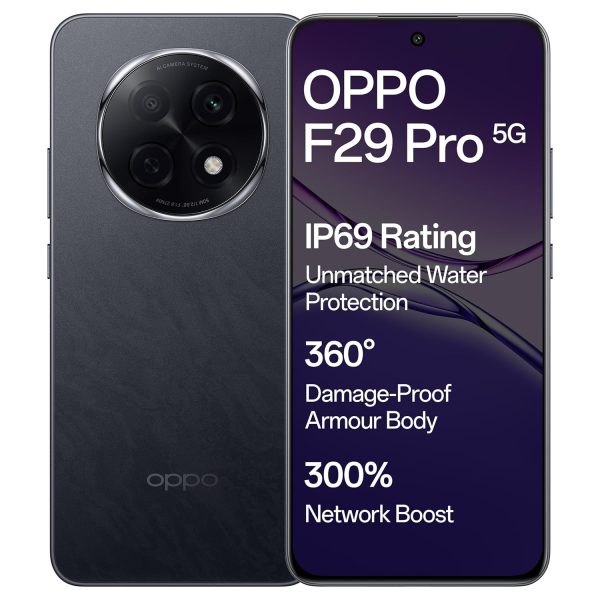 OPPO F29 Pro 5G (Granite Black, 12GB RAM, 256GB Storage) with No Cost EMI/Additional Exchange Offers