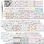 Synaty 50 Pcs Art Stickers Plus Tweezer, Easy DIY Water Transfer Nail Decals Decoration (Style 1, Paper), 6 Cm X 5 Cms