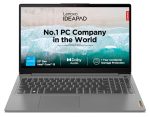Lenovo IdeaPad Slim 3, Intel Core i3, 12th Gen, 8GB RAM, 512GB SSD, FHD, 15.6"/39.62cm, Windows 11, Office Home 2024, Arctic Grey, 1.63Kg, 82RK01ABIN, Intel UHD Graphics, 1Yr ADP Free Laptop