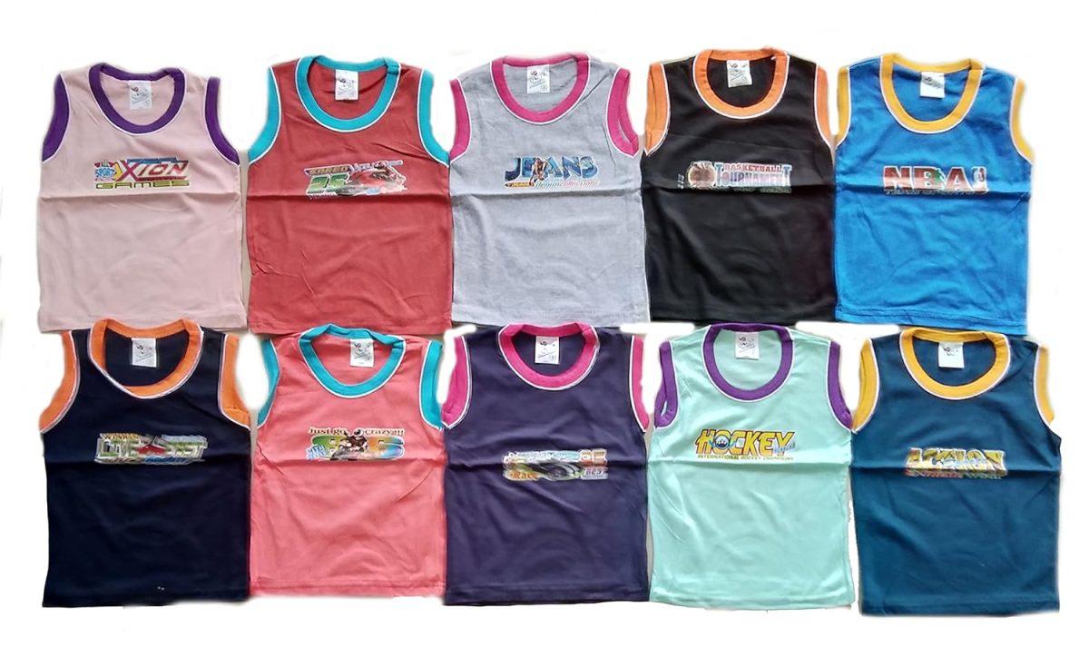 CH Fashion Boy's Cotton Regular Fit Sleeveless T Shirt/Tees/Vest/Baniyan Combo Pack of 10