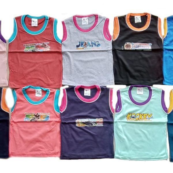 CH Fashion Boy's Cotton Regular Fit Sleeveless T Shirt/Tees/Vest/Baniyan Combo Pack of 10