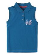 Jockey UG10 Girl's Super Combed Cotton Elastane Stretch Polo Neck Graphic Printed Tank Top