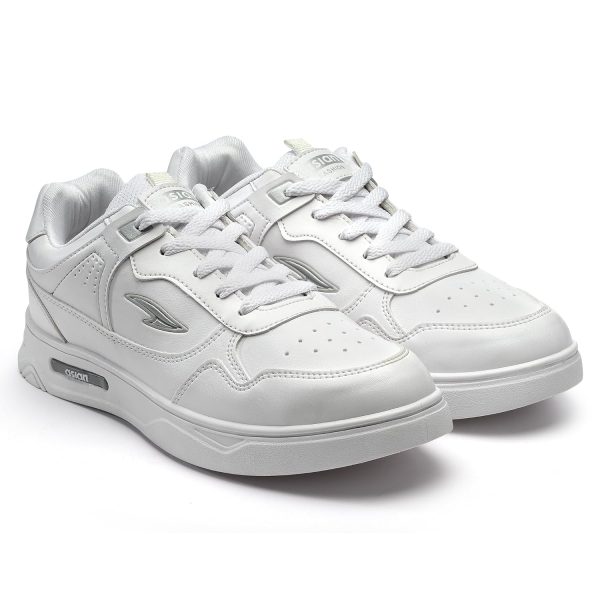 ASIAN Men's BOSTON-01 White Casual Sneaker Shoes with Synthetic Upper Lightweight Comfortable Mid Top Sneaker Shoes for Men's & Boy's