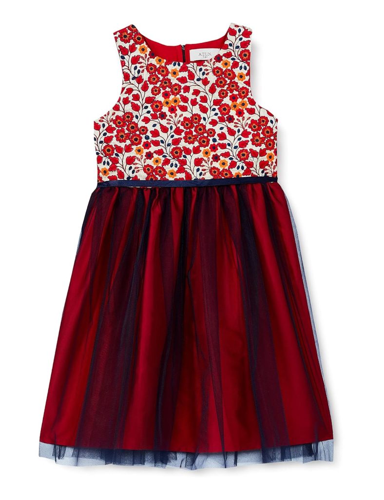 A.T.U.N. (ALL THINGS UBER NICE) Girls Embroidered Skater Knee Length Party Dress for Girls