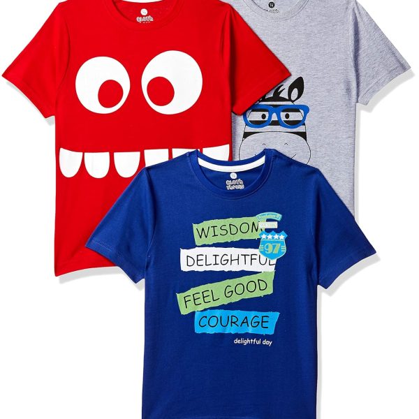 Cloth Theory Boy's Solid Regular Fit T-Shirt