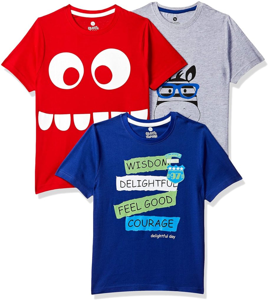 Cloth Theory Boy's Solid Regular Fit T-Shirt