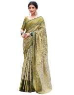 SIRIL Women's Banarasi Silk Saree Pure Silk Kanjivaram Saree With Unstitched Blouse Piece