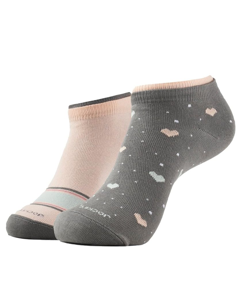 Jockey 7480 Women's Compact Cotton Stretch Low Show Modern Socks with Stay Fresh Treatment (Pack of 2)