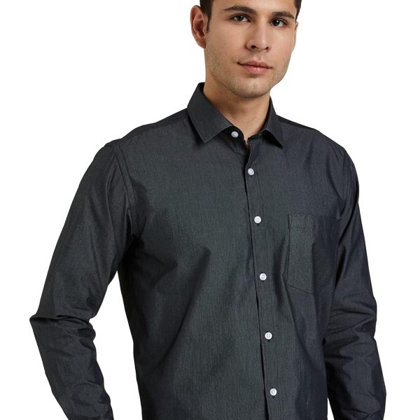 Amazon Brand - Symbol Men's Solid Cotton Rich Formal Shirt | Plain | Full Sleeve-Regular Fit (Available in Plus Size)